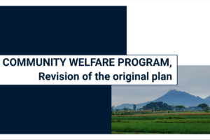 Community Welfare Program, revision of the original plan